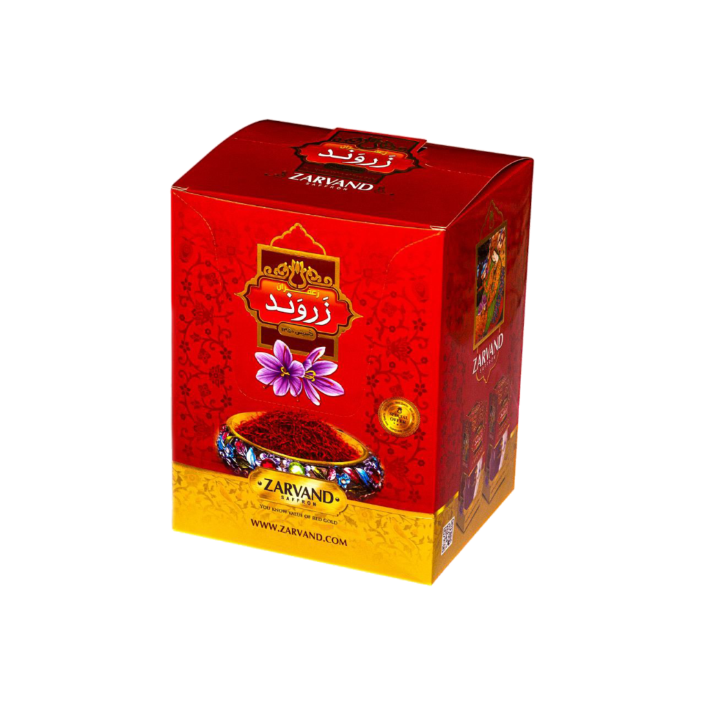Mother box containing Jewel Persian saffron retail packages
